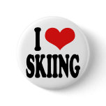 I Love Skiing Buttons