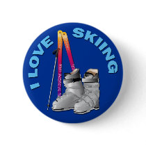 I LOVE SKIING buttons by dgpaulart I LOVE SKIING buttons