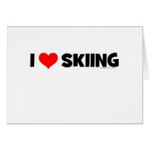 I Love Skiing Card