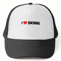 I Love Skiing Trucker Hat