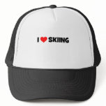 I Love Skiing hats