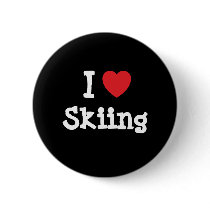I love Skiing heart custom personalized buttons by funnycustomtshirts I love Skiing heart custom personalized buttons