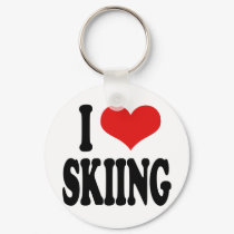 I Love Skiing keychains by ilovethisshirt I Love Skiing keychains