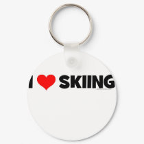 I Love Skiing keychains by weeteeshirts I Love Skiing keychains