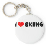 I Love Skiing keychains