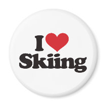 I Love Skiing magnets by visualnewbie I Love Skiing magnets