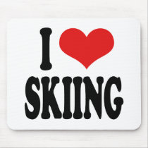 I Love Skiing mousepads by ilovethisshirt I Love Skiing mousepads
