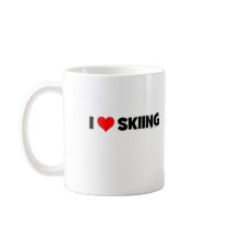 I Love Skiing mugs by weeteeshirts I Love Skiing mugs