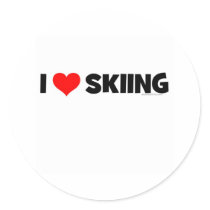 I Love Skiing stickers by weeteeshirts I Love Skiing stickers