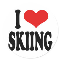 I Love Skiing stickers