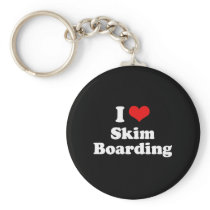 I Love Skim Boarding Tshirt Key Chain