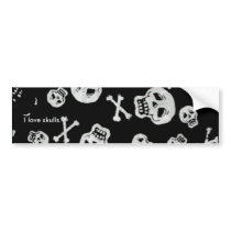 I love skulls. bumper stickers