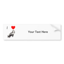 I Love Skunks (2) Bumper Sticker