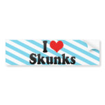 I Love Skunks Bumper Sticker