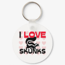 I Love Skunks keychains