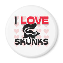 I Love Skunks magnets