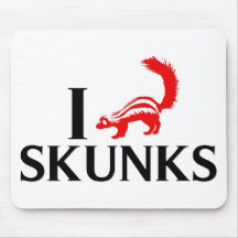 I Love Skunks Mousepad