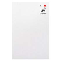 I Love Skunks Personalized Stationery