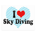 I Love Sky Diving Post Card