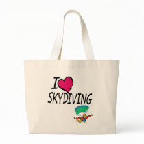I Love Skydiving Canvas Bags