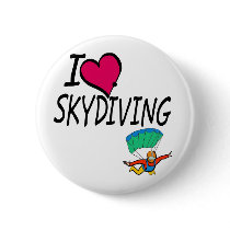 I Love Skydiving Buttons