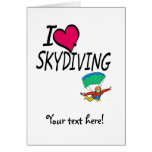I Love Skydiving Card