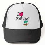 I Love Skydiving hats