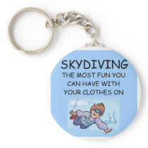 i love skydiving key chain