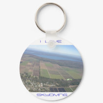 I Love Skydiving Keyring keychains by La_Skydiving I Love Skydiving Keyring keychains