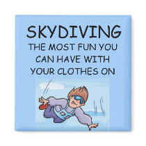 i love skydiving refrigerator magnet