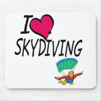 I Love Skydiving Mouse Pad