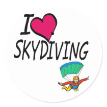 I Love Skydiving Sticker
