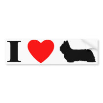I Love Skye Terriers Bumper Sticker bumper stickers