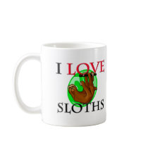 I Love Sloths Coffee Mug