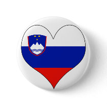 I Love Slovenia Pinback Button