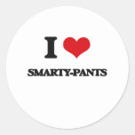 I love Smarty-Pants Classic Round Sticker