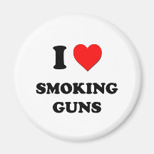 I love Smoking Guns Fridge Magnet