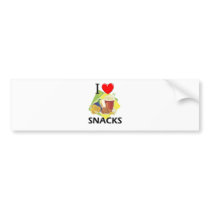 I Love Snacks bumper stickers