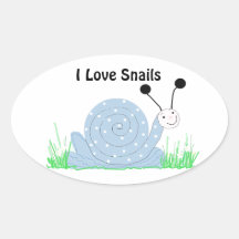 I Love Snails Stickers