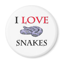 I Love Snakes Fridge Magnets