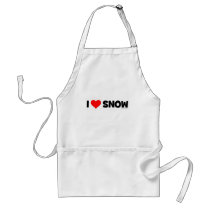 I Love Snow aprons by weeteeshirts I Love Snow aprons