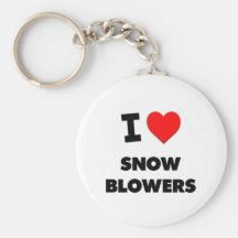 I love Snow Blowers Keychain