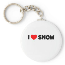 I Love Snow Keychain