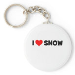 I Love Snow keychains