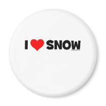 I Love Snow Refrigerator Magnet