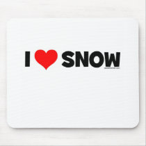 I Love Snow Mouse Mat
