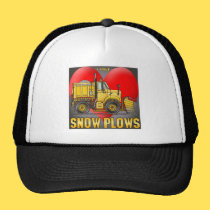 I Love Snow Plow Trucks Hat hats