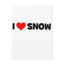 I Love Snow Postcards