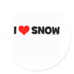 I Love Snow Sticker