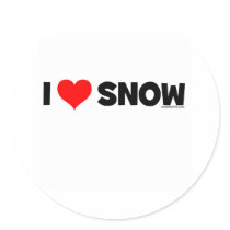 I Love Snow stickers